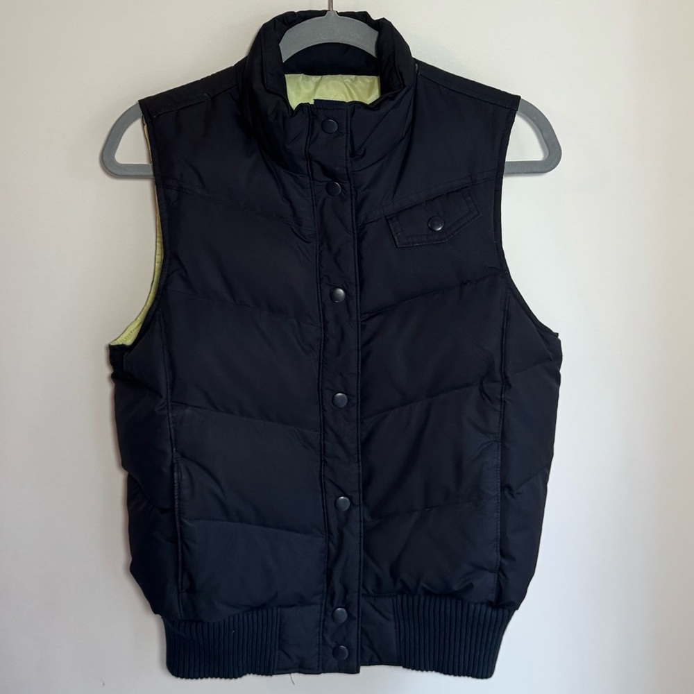 GAP Black Puffer Down Vest Women’s M Y2K